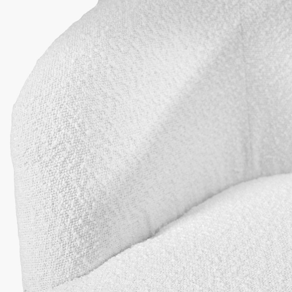 Siena White Boucle Tub Armchair
